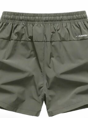 Olive Green Athletic Swim Shorts